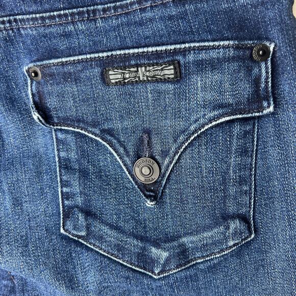 HUDSON Jeans Bailee MidRise Crop Baby Boot Bootcut Jeans Size 28 Dark Wash - Picture 6 of 14